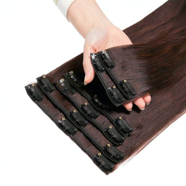 ZNXDJXE Salon Quality Clip in Hair Extensions 100% Remy-2