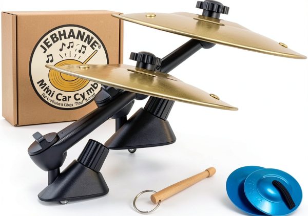 JEBHANNE 2 Pack Golden Cymbal Kit for Car Air Vent-0