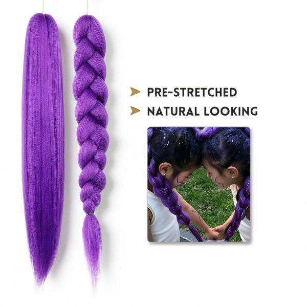 Arcpor 24 Inch Purple Hair Extensions-2
