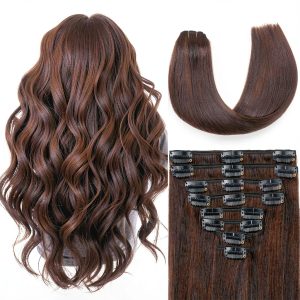 ZNXDJXE Salon Quality Clip in Hair Extensions 100% Remy-0