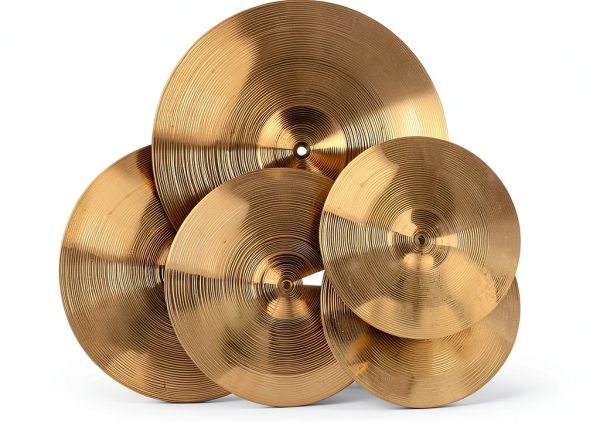 Gold Drum Cymbal Set HAIRIESIS 5‑Piece Brass-0