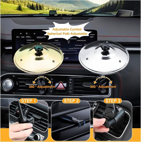 RYIOYK Mini Crash Cymbals Car Air Vent Alloy Steel-1