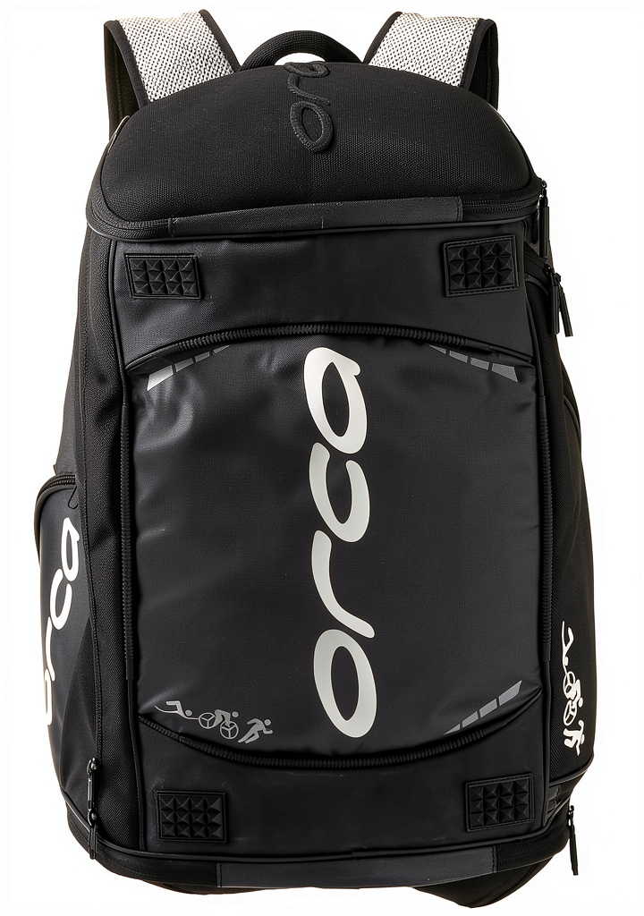 Athlete packing Orca Transition Triathlon Bag in a race transition area
