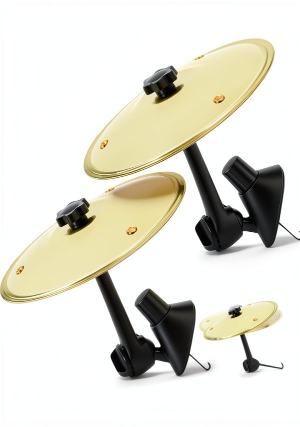 Eveco Car Cymbal Air Vent 2-Pack Gold Alloy Steel-0