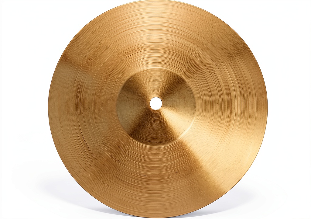 Veemoon 10 inch Golden Crash Cymbal close-up
