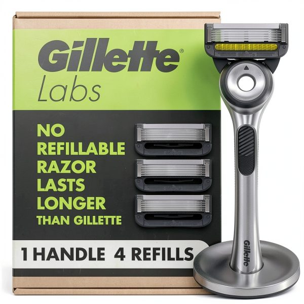 Gillette Men's Shaving Gels with Exfoliating Bar-0