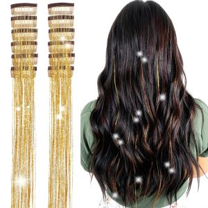 Missuhui Clip In Hair Tinsel Aurora 23.6 Inch-0