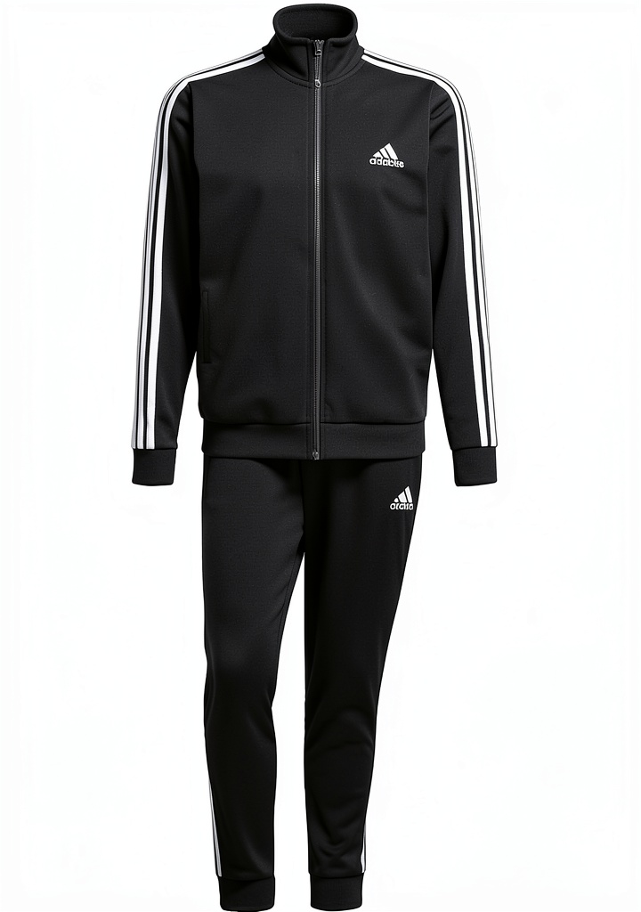 adidas Men's Triathlon Skinsuit M 3S TR TT TS BLACK/WHITE laid flat on a garage bench