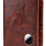Serovi Leather Passport Holder with AirTag Slot RFID Blocking-0