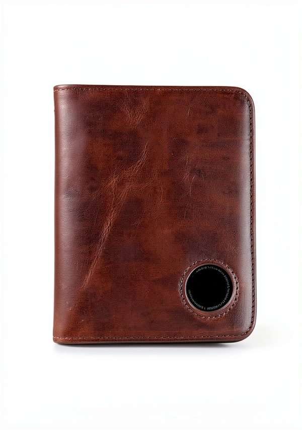 Serovi Leather Passport Holder with AirTag Slot RFID Blocking-2