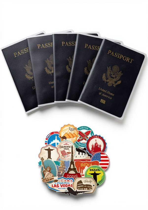 WHALEZON US Passport Cover Vinyl Transparent Wallet with Card Pockets-6