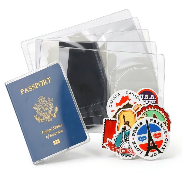 WHALEZON US Passport Cover Vinyl Transparent Wallet with Card Pockets-5