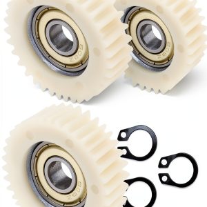 3PCS 36 Teeth E-Bike Wheel Hub Motor Planetary Gears with Bearing Compatible with Bafang Motor 38mm Diameter Nylon Motor Gear, White-0