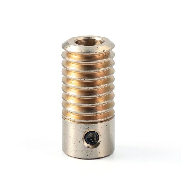 uxcell Worm Gear Set - 0.5 Module 20:1 Reduction Rate 5mm Hole Dia Gear Shaft and 4mm Hole Dia Gear Wheel 20T Drive Gear Box (Brass)-1