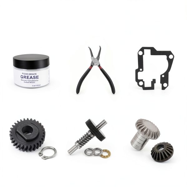 Mixer Worm Gear Kit Compatible with Kitchenaid Whirlpool 5qt 6qt Mixer Gear Parts Replacement,9706529 9709511 9703337 9709231 Worm Follower Gear Kit-1