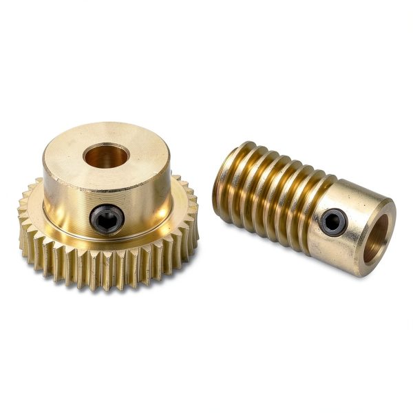 uxcell Worm Gear Set 0.5 Module Brass 40:1 6mm Shaft 5mm Wheel-2