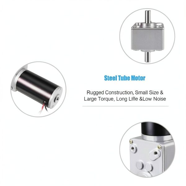 Greartisan DC 12V Worm Gear Motor Shafts Self Locking-1