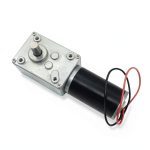 BRINGSMART 12V 12rpm DC Worm Gear Motor 70kg.cm High Torque Self-Locking Reversed Mini Turbine Geared Motor for DIY Robot Rotating Table Door Lock Curtain Machine (12V 12rpm)-0