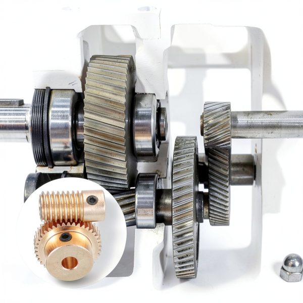 uxcell Worm Gear Set 0.5 Module Brass 40:1 6mm Shaft 5mm Wheel-4