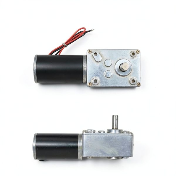 BRINGSMART 12V 12rpm DC Worm Gear Motor 70kg.cm High Torque Self-Locking Reversed Mini Turbine Geared Motor for DIY Robot Rotating Table Door Lock Curtain Machine (12V 12rpm)-1